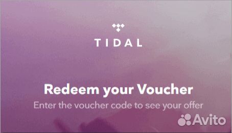 Ваучер Tidal на 20 долл