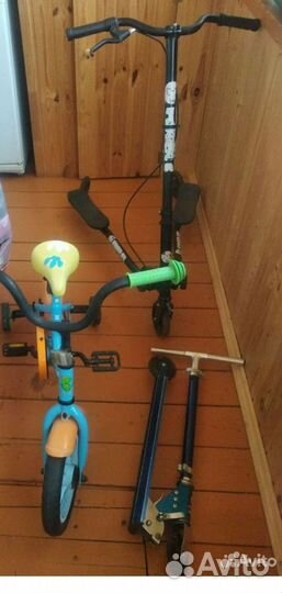 Самокаты, скейт, велосипеды 7шт разные