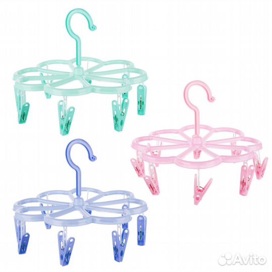 Сушилка для белья подвесная с прищепками 8шт