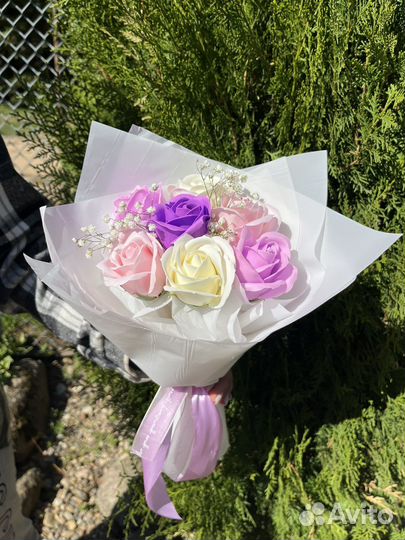 Розы из мыла