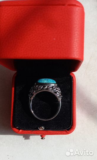 Кольцо серебряное с бирюзой