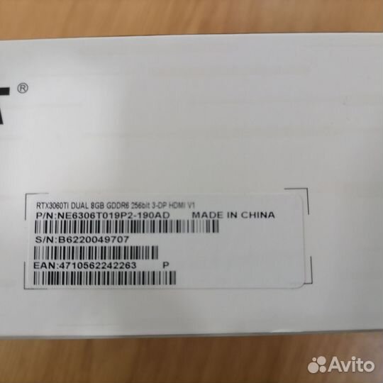 Видеокарта Palit GeForce RTX 3060 Ti Dual 8GB