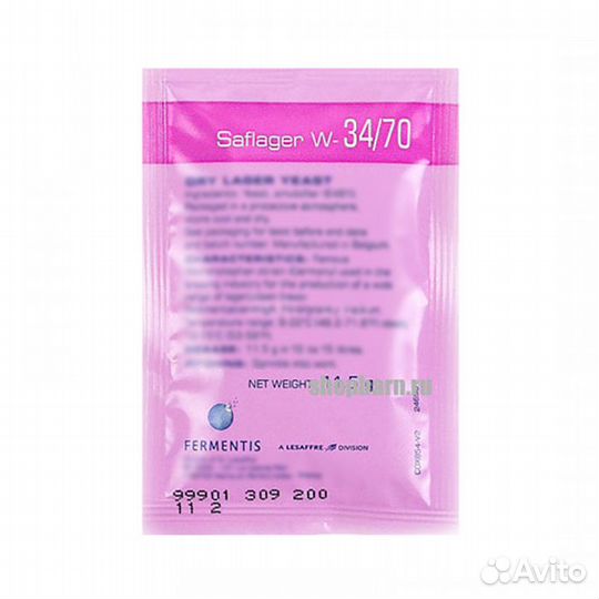 Дрожжи пивные saflager W-34/70