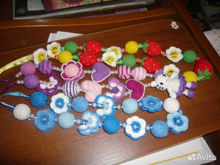 Вязаные бусы / Слингобусы / Игрушки ручной работы