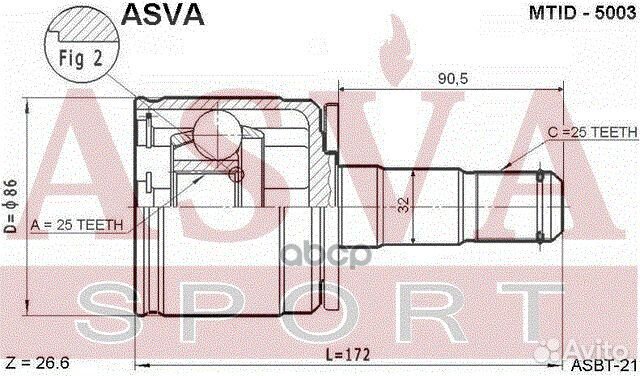 ШРУС mtid5003 asva