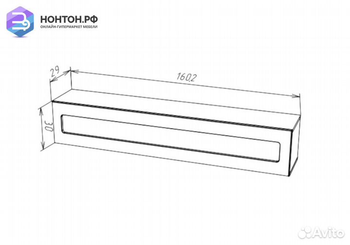 Шкаф навесной Point тип-51 черный глянец / черный