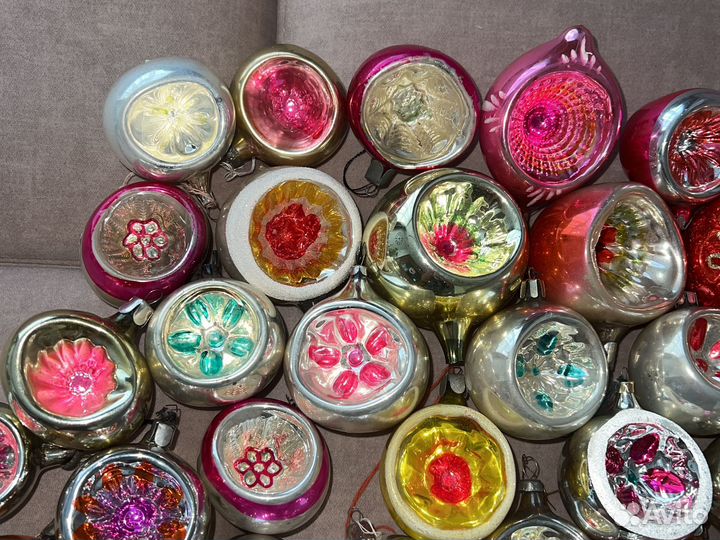 Елочные игрушки СССР шары-прожекторы