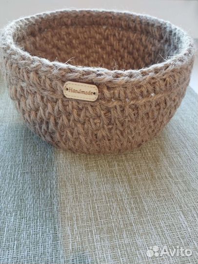Корзинка для хранения маленькая крючком