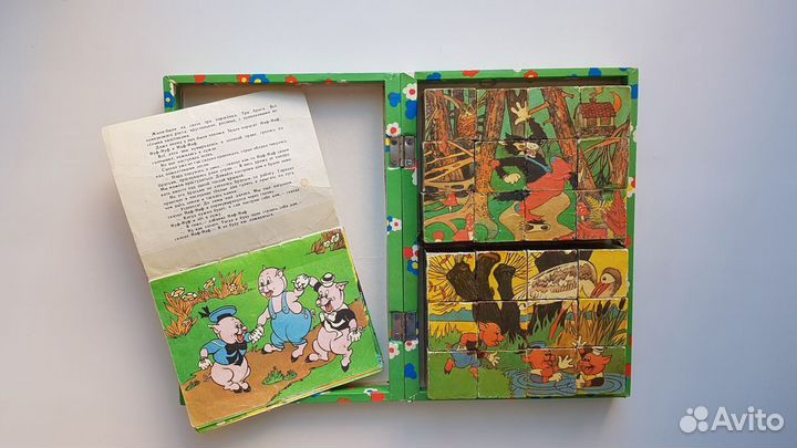 Детские кубики - Три Поросёнка - СССР - редкие