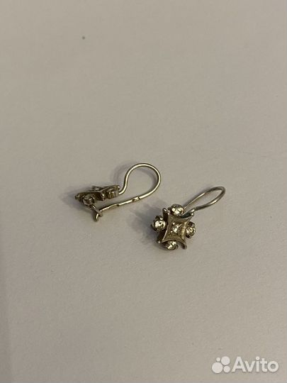 Серебряные серьги СССР