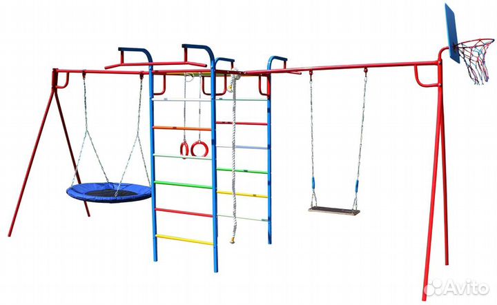 Уличный детский комплекс Микро 2 качели + гнездо