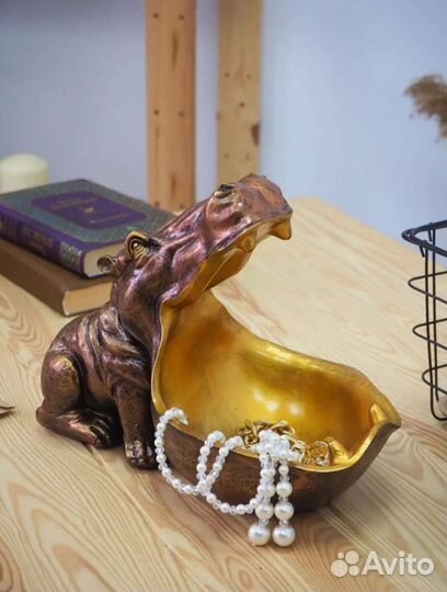 Конфетница ключница статуэтка бегемот