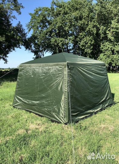 Шатер усиленный с юбкой 3х3 с сетками и шторами