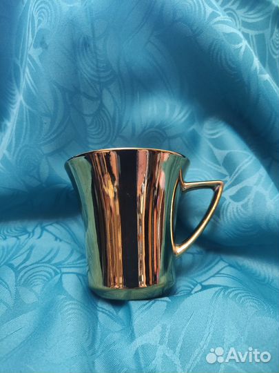 Чашка Нескафе neskafe фарфор золотая винтаж