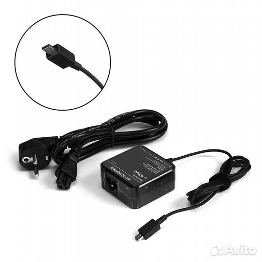 Блок питания для ноутбука asus прямоугольный