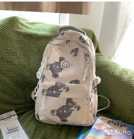 Рюкзак мишки белый новый