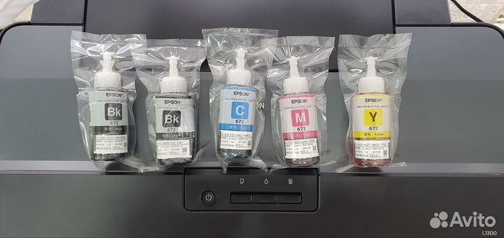 Комплект оригинальных чернил epson 672