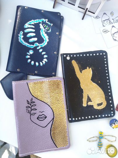 Ручная роспись кожи и кожзама