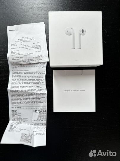 Наушники беспроводные apple AirPods (оригинал)