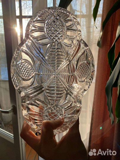 Ваза для фруктов, салатница.Хрусталь СССР