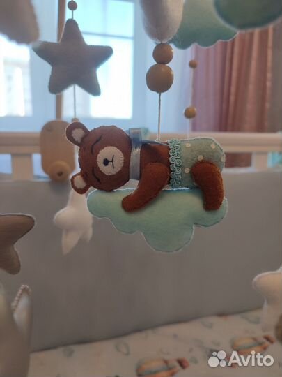 Мобиль на кроватку+блок+кронштейн