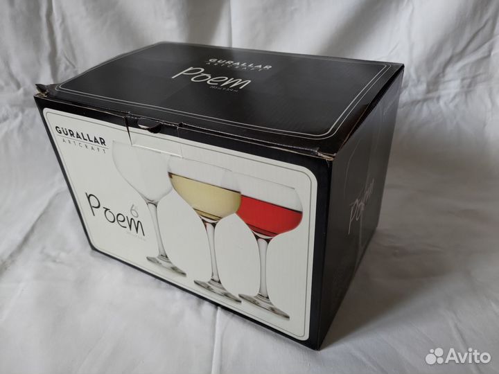 Бокалы для вина (6шт) новые Gurallar Artcraft Poem