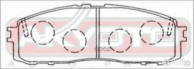 Колодки тормозные дисковые задние toyota crown