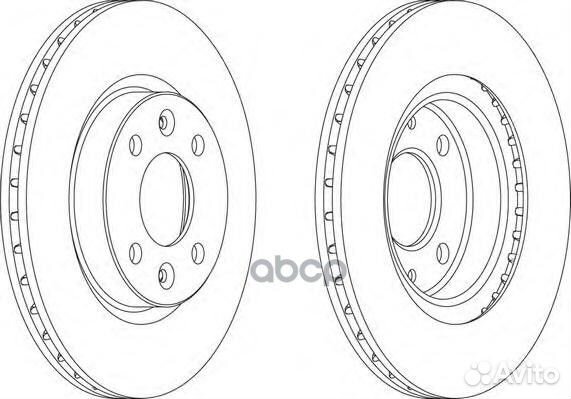 Диск тормозной передний renault logan DDF1096 F