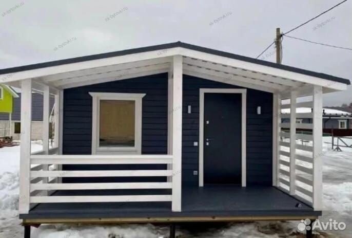 Бытовка мини домик 7х4м с террасой