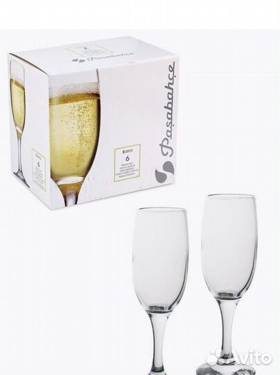 Бокалы стеклянные 6 штук