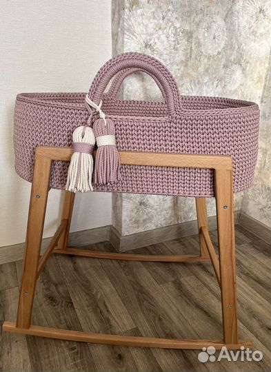 Люлька с подставкой-качалкой для малыша