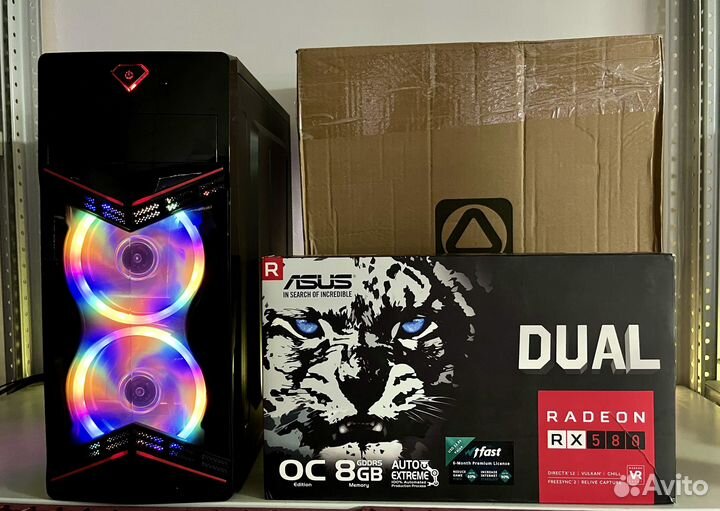 Игровой компьютер Core i7 /8Gb/SSD/RX580 8Gb