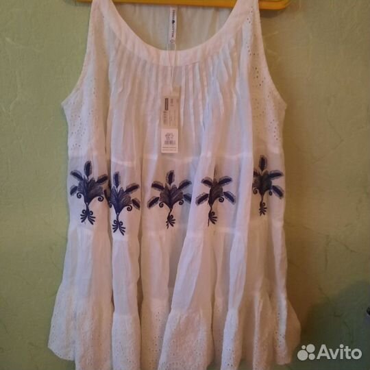 Туника,новая L.Хлопок.Жилетка практически новая