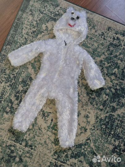 Костюм новогодний белый медведь 2-3 года