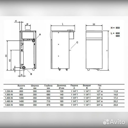 Котел газовый Baxi slim
