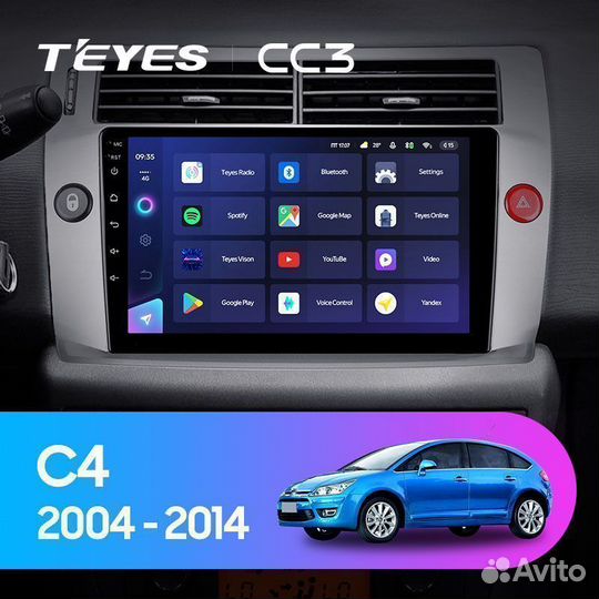 Citroen C4 2004-2014 магнитола Teyes CC3
