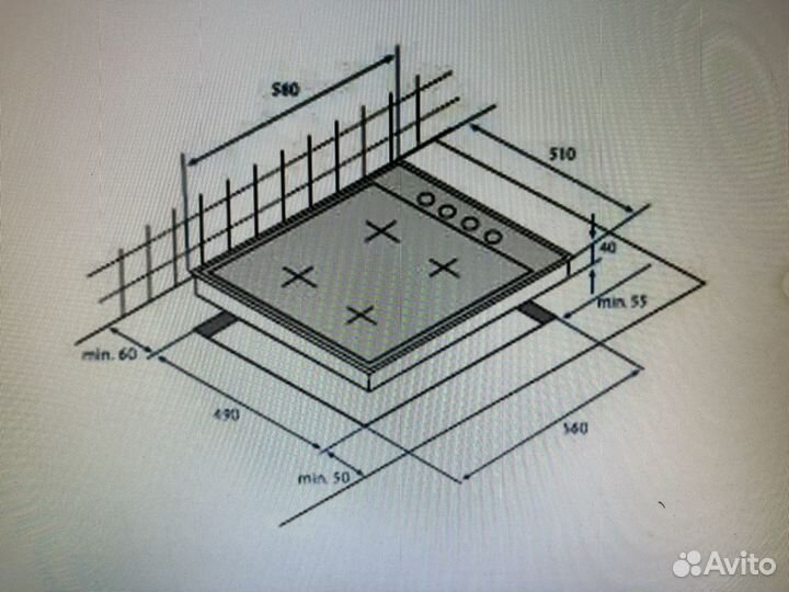 Варочная панель газовая Beko антрацит серый
