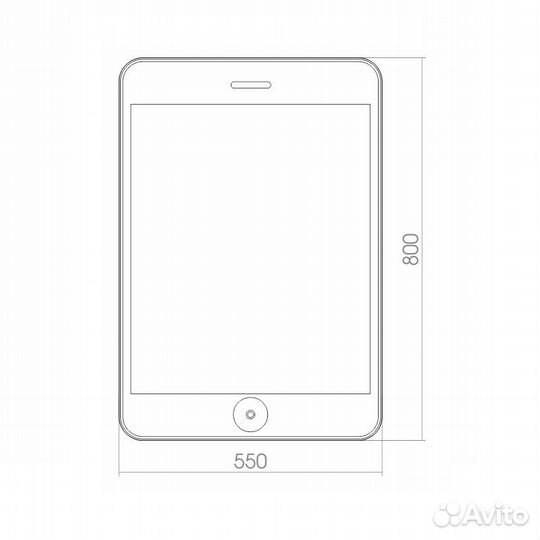 Зеркало azario Адам 550х800 с LED-подсветкой и ди