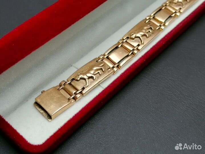 Золотой браслет 585 пробы массой 32.65 грамма 21см