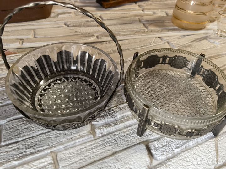 Посуда СССР цветное стекло