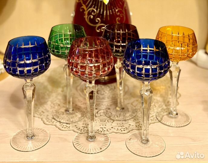 Цветной хрусталь Бокалы Германия h 20 см