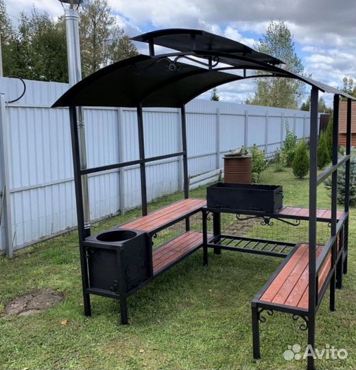 Мангалы с крышей лофт