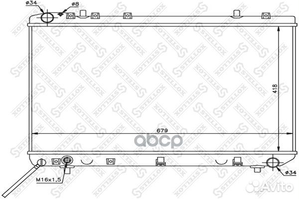 10-25689-SX радиатор системы охлаждения Ssang