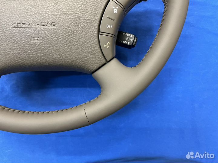 Оригинальный кожаный руль с подoгревом Prado 120