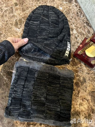 Шапка и снуд мужской