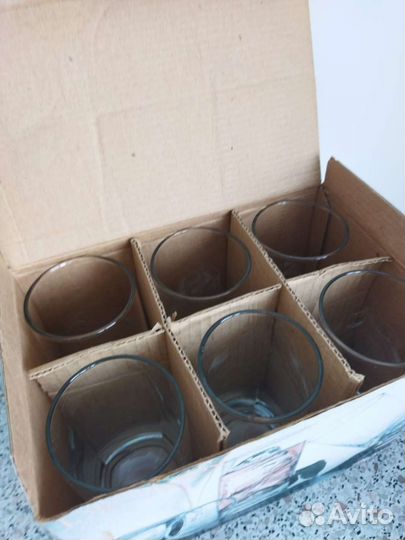 Стопки новые стекло. 3 вида