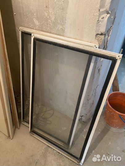 Окно+дверь на балкон и балконная рама с окнами