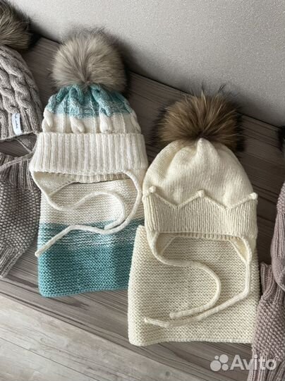 Шапка зимняя вязаная