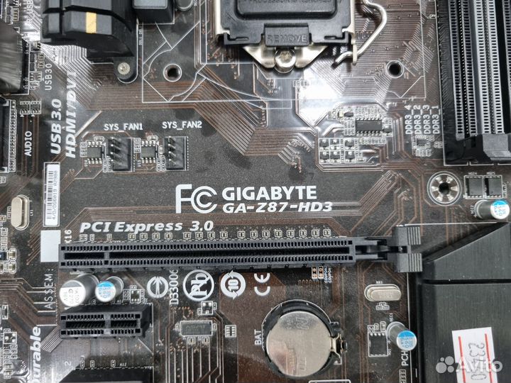 Материнская плата gigabyte GA-Z87-HD3 на запчасти