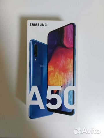 Коробка от Samsung A50 и наушники